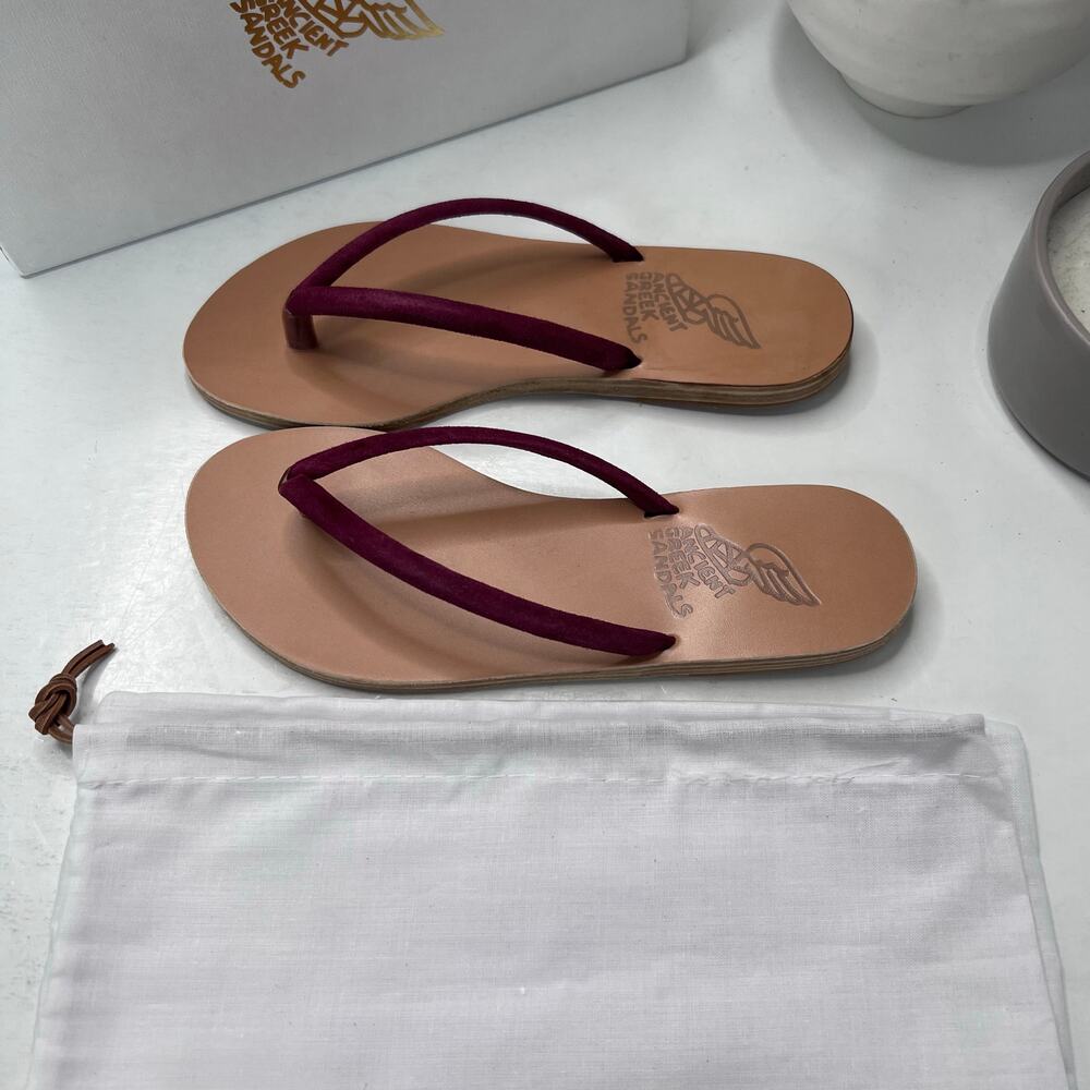 Ancient Greek Sandals Lexi Thong Flat Sandals  Bordeaux Women 6.5/EU 37 NWB